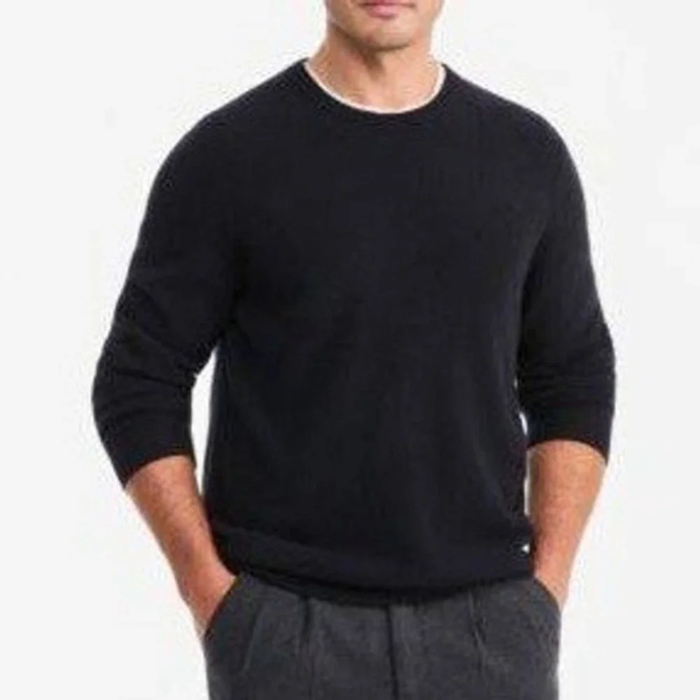 NWT Club Room Luxury Men's M Black Crewneck Sweater 100% Cashmere